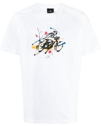 Paul Smith - Cyclist Sketch-Print Organic-Cotton T-Shirt - Lyst