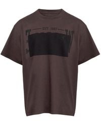MM6 by Maison Martin Margiela - T-Shirt En Coton À Imprimé Graphique - Lyst