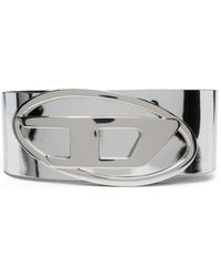 DIESEL - Cinturón ancho con hebilla del logo - Lyst