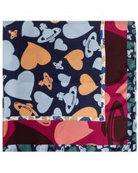 Vivienne Westwood - Écharpe À Imprimé Orb Et Cœur - Lyst