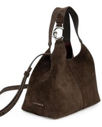 Coccinelle - Suede Logo-Plaque Tote Bag - Lyst