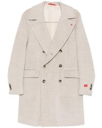 Isaia - Double-Breasted Coat - Lyst