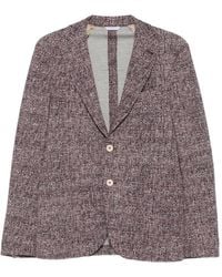 Manuel Ritz - Textured Single-Breasted Cotton Blazer - Lyst