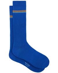 Paul Smith - Signature Stripe Ribbed-Cuff Socks - Lyst