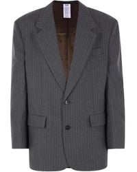 Magliano - Pinstriped Button-Up Blazer - Lyst