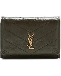 Saint Laurent - Niki Slim Tri-Fold Quilted Wallet - Lyst