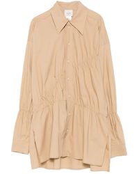 Alysi - Ruched Poplin Shirt - Lyst