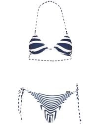 Jean Paul Gaultier - Striped Lace-Up Bikini - Lyst