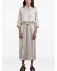 Moorer - Antea Skr Midi-Jurk - Lyst