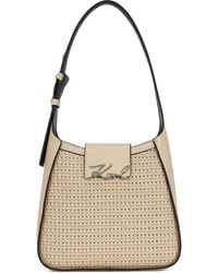 KARL LAGERFELD - K/Signature Woven-Detail Shoulder Bag - Lyst