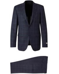 Canali - Checked Suit - Lyst