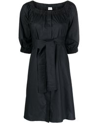 P.A.R.O.S.H. - Robe ceinturée en coton à épaule dénudées - Lyst