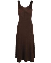 Jil Sander - Abito Midi A Coste - Lyst