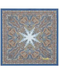 Etro - Floral Paisley Silk Pocket Square - Lyst