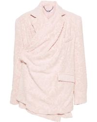 Martine Rose - Towelling-Finish Wrap Cotton Blazer - Lyst