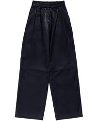 Bimba Y Lola - Lambskin Straight-Leg Trousers - Lyst