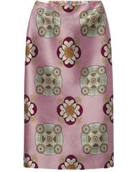 La DoubleJ - Floral-Print Pencil Skirt - Lyst