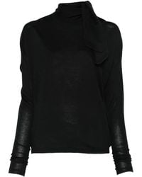 Nude - Cut-Out Pussy-Bow Sweater - Lyst