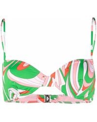 PUCCI - Vortici-Print Underwired Bikini Top - Lyst