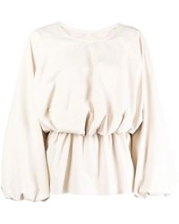 Goen.J - Puffer Faux-Leather Blouse - Lyst