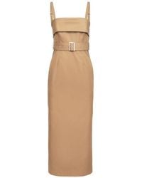 Toccin - Theodora Belted Midi Dress - Lyst