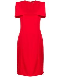 Givenchy Jurk Met Cape - Rood
