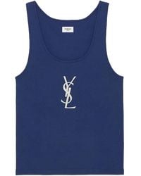 Saint Laurent - Cassandre Cotton Tank - Lyst