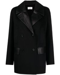 P.A.R.O.S.H. - Double-breasted Leather Coat - Lyst