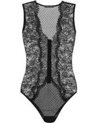 Dolce & Gabbana - Lace-Paneled Bodysuit - Lyst