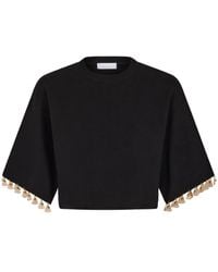 Rabanne - Knitted Cropped T-Shirt - Lyst