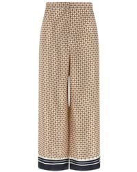 Max Mara - Silk-Twill Foulard-Print Trousers - Lyst