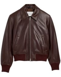 Ami Paris - Jacke Aus Lammleder Mit Reißverschluss - Lyst