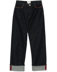 Damson Madder - Straight-Leg Montana Turn-Up Jeans - Lyst