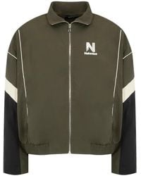 NAHMIAS - Logo-Print Panelled Jacket - Lyst