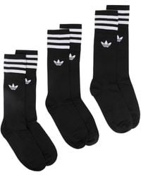 adidas - Signature Three Stripe 3 Pack Socks - Lyst