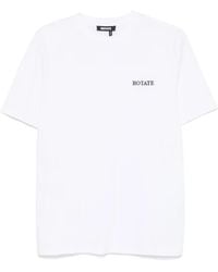 ROTATE BIRGER CHRISTENSEN - T-Shirt Met Geborduurd Logo - Lyst
