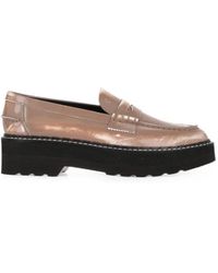 Tod's - Mocassins Bicolores À Plateforme - Lyst
