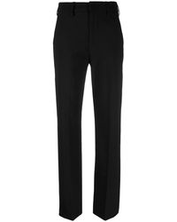 Dondup - Logo-Plaque Pressed-Crease Tailored Trousers - Lyst
