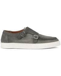 Doucal's - Suede Double-Buckle Loafers - Lyst