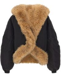 ROTATE BIRGER CHRISTENSEN - Faux Fur Bomber Jacket - Lyst