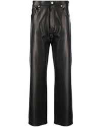 VTMNTS - Straight-leg Leather Trousers - Lyst