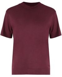 Calvin Klein - T-Shirt À Bords Côtelés - Lyst