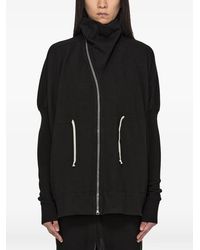 Rick Owens - Sweater Met Trechterhals En Asymmetrische Rits - Lyst
