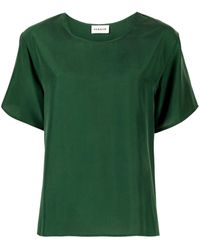 P.A.R.O.S.H. - Seiden-T-Shirt mit seitlichen Schlitzen - Lyst