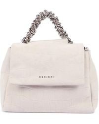 Orciani - Crocodile-Effect Chain-Link Shoulder Bag - Lyst