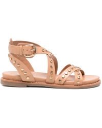 Carmela - Stud-Embellished Leather Sandals - Lyst