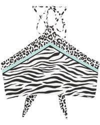 MC2 Saint Barth - Haut De Bikini Nairobi Imprimé Animalier À Dos Nu - Lyst
