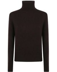 Allude - Ribbed-Knit Roll-Neck Sweater - Lyst