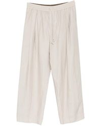 Ziggy Chen - Thin-Stripe Drawstring Trousers - Lyst