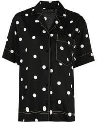 Lee Mathews - Olive Ss Polka Dot-print Shirt - Lyst